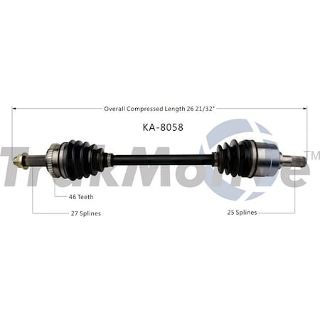 Surtrack Axle Cv Axle Shaft, Ka-8058 KA-8058